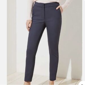 LOFT Julie Black Mid-rise Skinny Ankle Pants